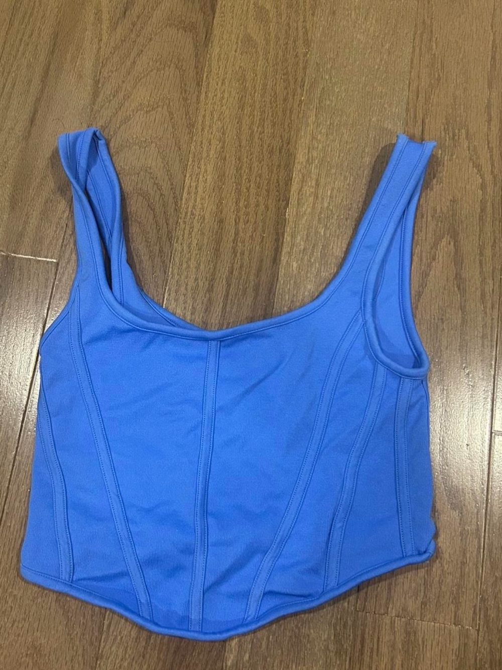 Blue Scoop Neck Tank Top